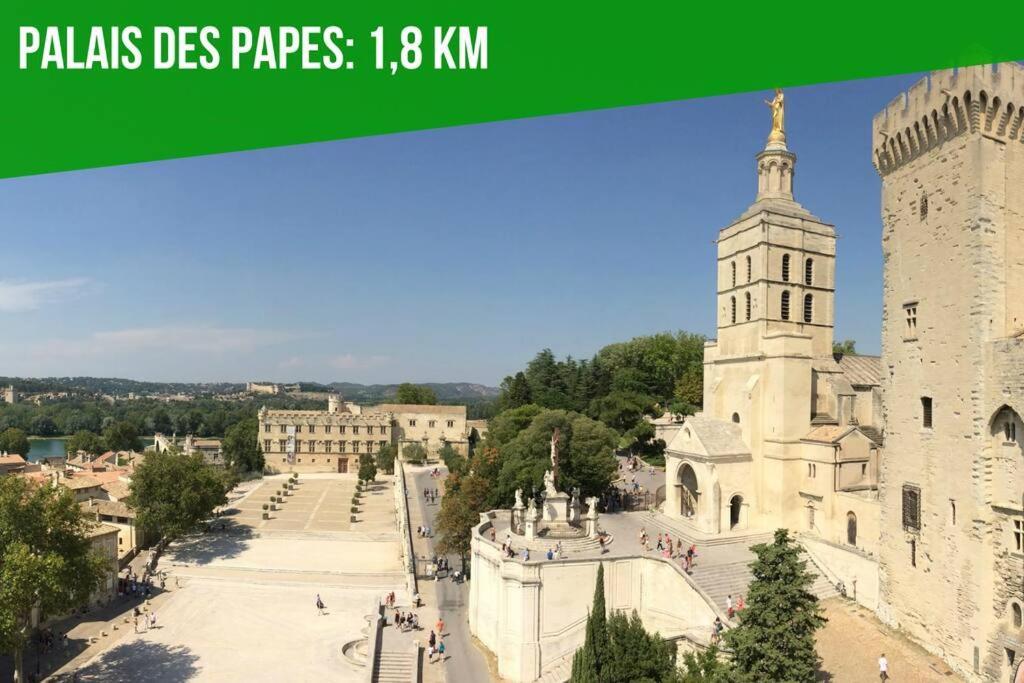 La Glycine - Parking Gratuit - Ac Clim - Cour Prive - Leilighet Villeneuve-lès-Avignon Eksteriør bilde