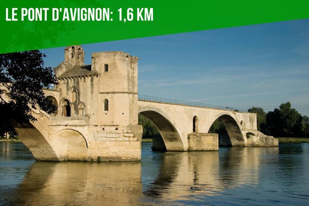 La Glycine - Parking Gratuit - Ac Clim - Cour Prive - Leilighet Villeneuve-lès-Avignon Eksteriør bilde